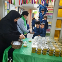 پخت آش نذری و شله زرد ایام فاطمیه دبستان شیخ محمد خیابانی-1404